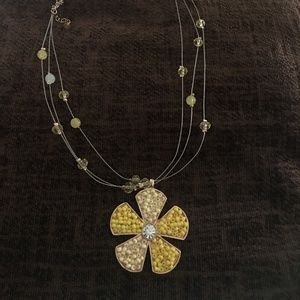 Kohl’s yellow toned necklace and earrings